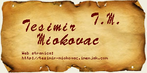 Tešimir Miokovac vizit kartica